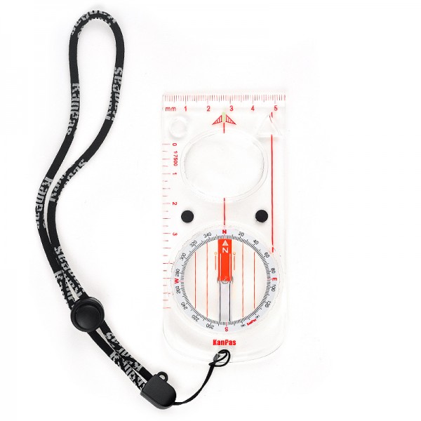 KanPas Elite plāksnes kompass ar lupu MAG-43-F, DEGREE DIAL