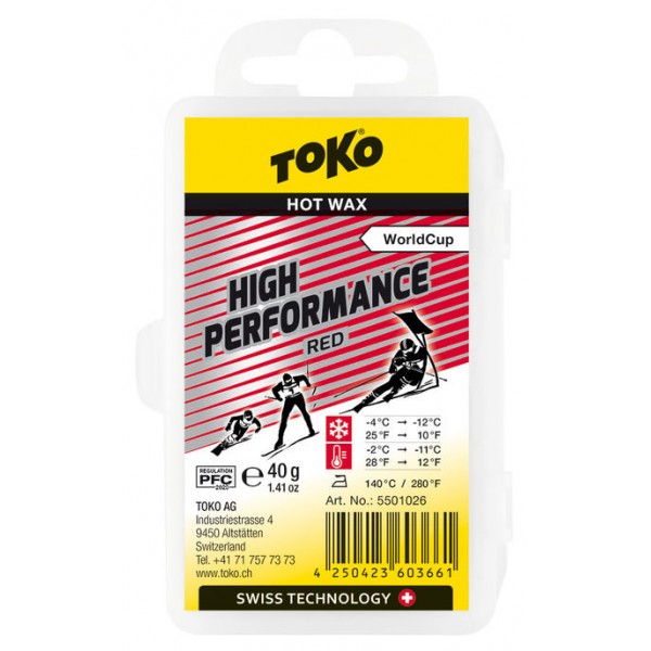 Parafīns TOKO High Performance Hot Wax red, 40g