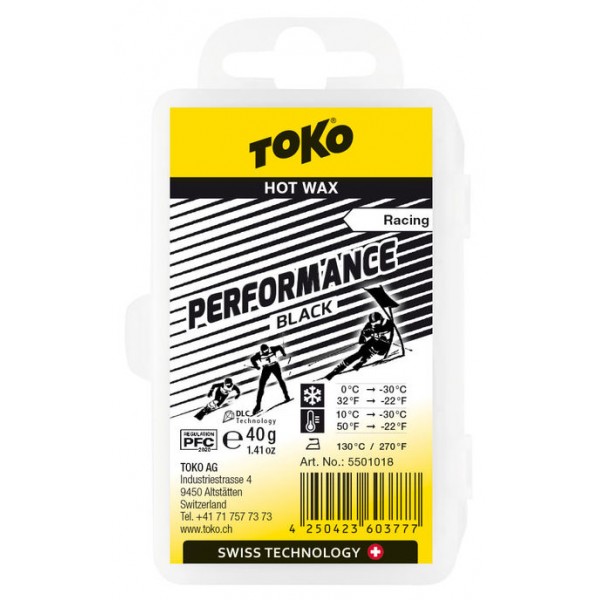 Parafīns TOKO Performance Hot Wax black, 40g