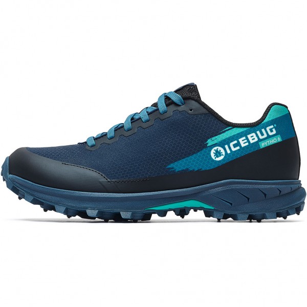 ICEBUG Pytho6 BUGrip skriešanas apavi ar metāla radzēm, Dark Blue/Mint ICEBUG Pytho6 BUGrip skriešanas apavi ar metāla radzēm, Dark Blue/Mint